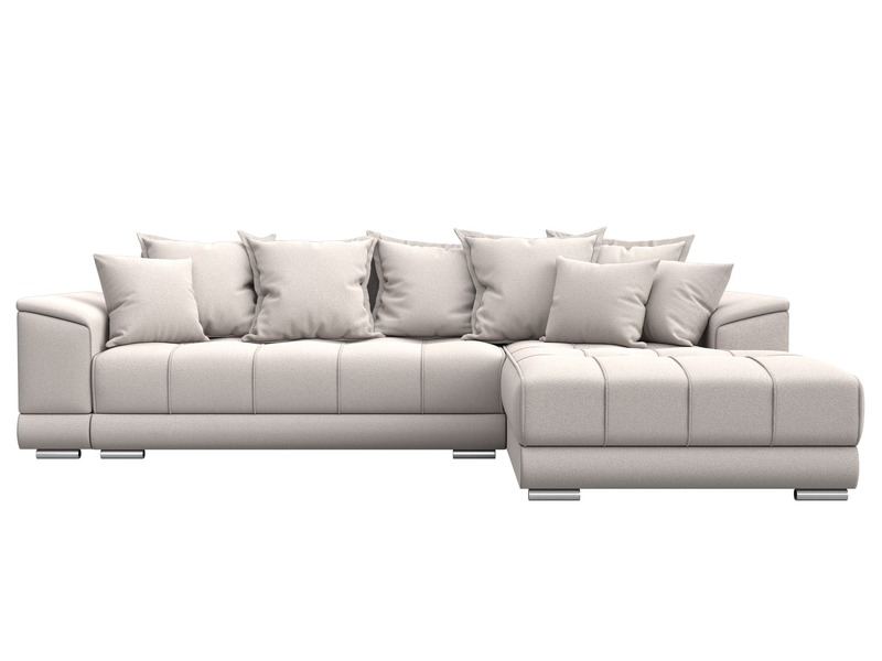 Диван угловой НордСтар правый угол, Замша, JOLY 05 бежевый