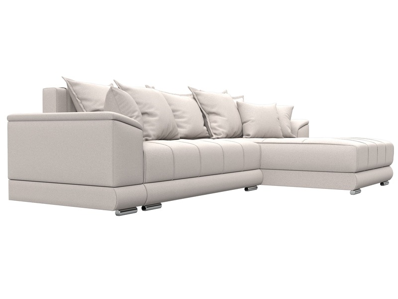 Диван угловой НордСтар правый угол, Замша, JOLY 05 бежевый