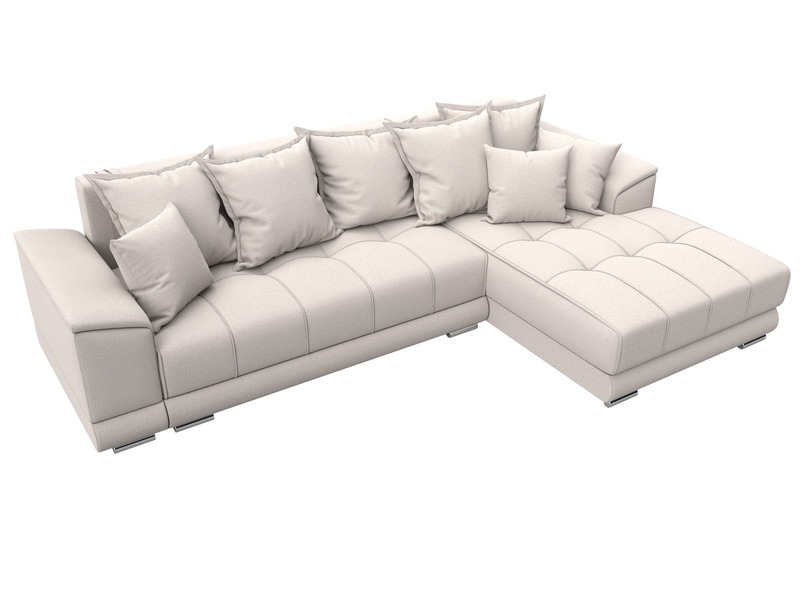 Диван угловой НордСтар правый угол, Замша, JOLY 05 бежевый