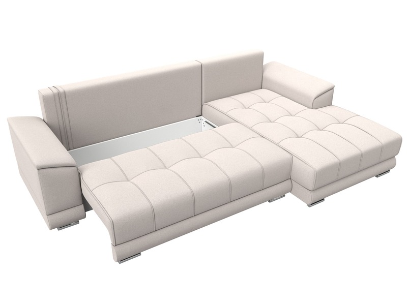 Диван угловой НордСтар правый угол, Замша, JOLY 05 бежевый