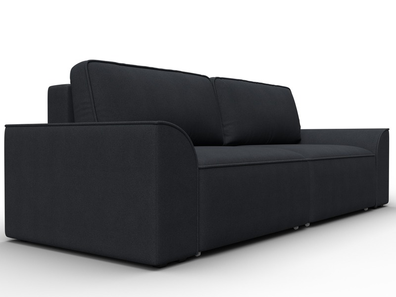 Диван прямой Лига-048 НПБ, Замша, JOLY 16 темно-серый