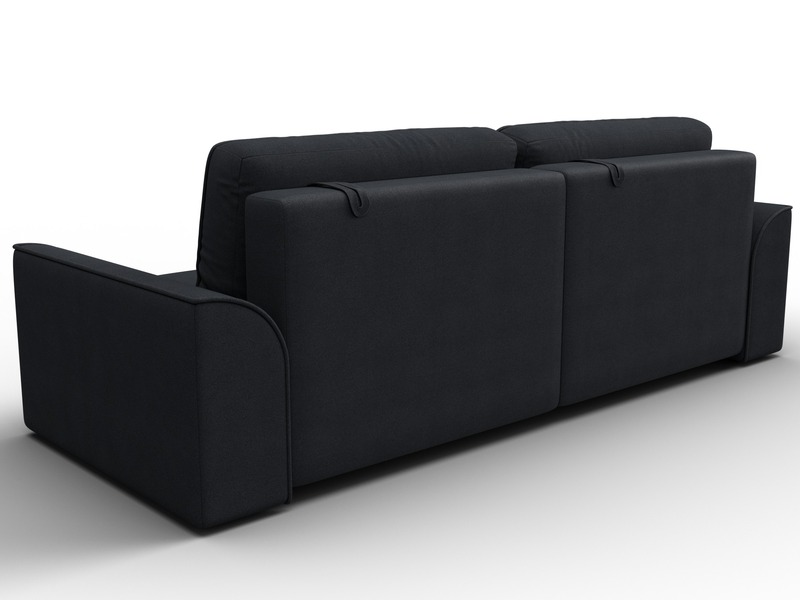 Диван прямой Лига-048 НПБ, Замша, JOLY 16 темно-серый