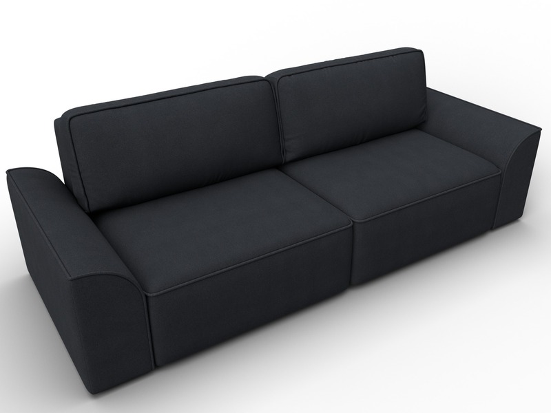 Диван прямой Лига-048 НПБ, Замша, JOLY 16 темно-серый