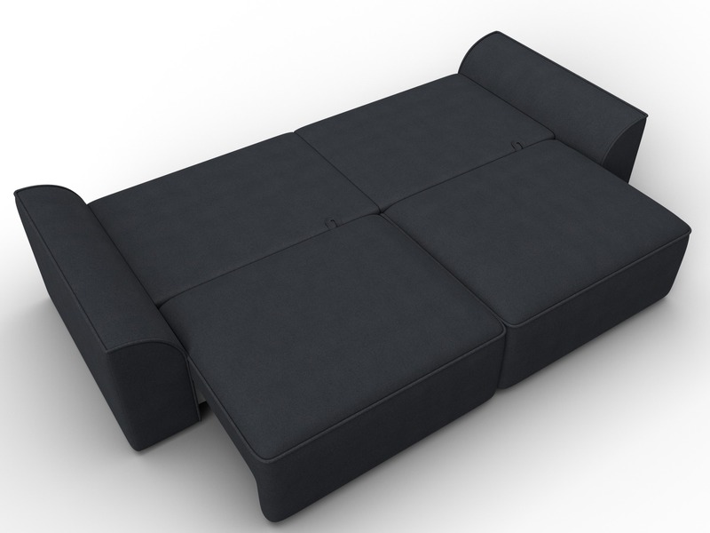 Диван прямой Лига-048 НПБ, Замша, JOLY 16 темно-серый