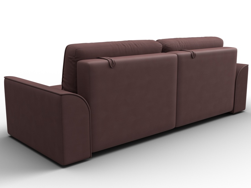 Диван прямой Лига-048 НПБ, Замша, JOLY 09 бордовый