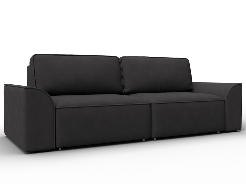 Диван прямой Лига-048 НПБ, Замша, JOLY 08 коричневый