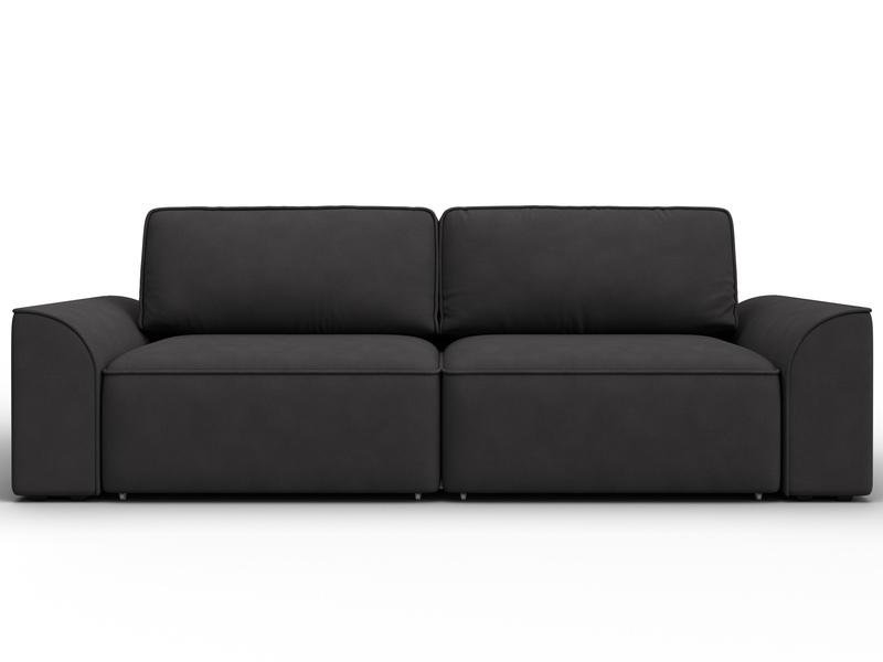 Диван прямой Лига-048 НПБ, Замша, JOLY 08 коричневый