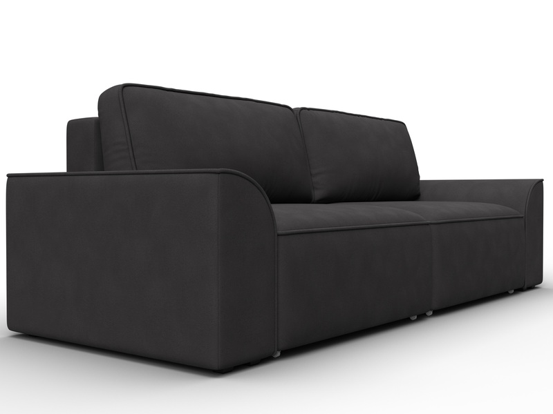 Диван прямой Лига-048 НПБ, Замша, JOLY 08 коричневый