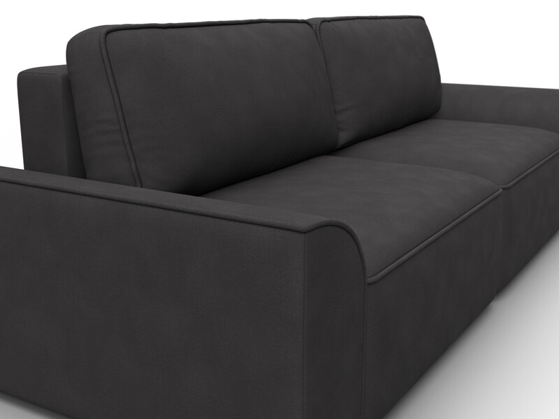 Диван прямой Лига-048 НПБ, Замша, JOLY 08 коричневый