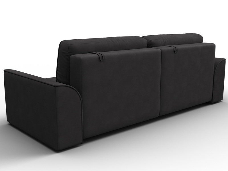 Диван прямой Лига-048 НПБ, Замша, JOLY 08 коричневый