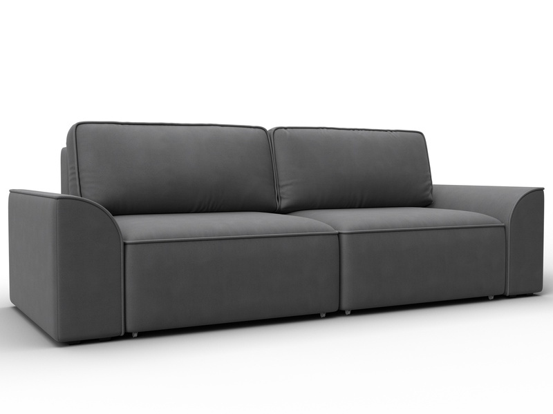 Диван прямой Лига-048 НПБ, Замша, JOLY 13 серый