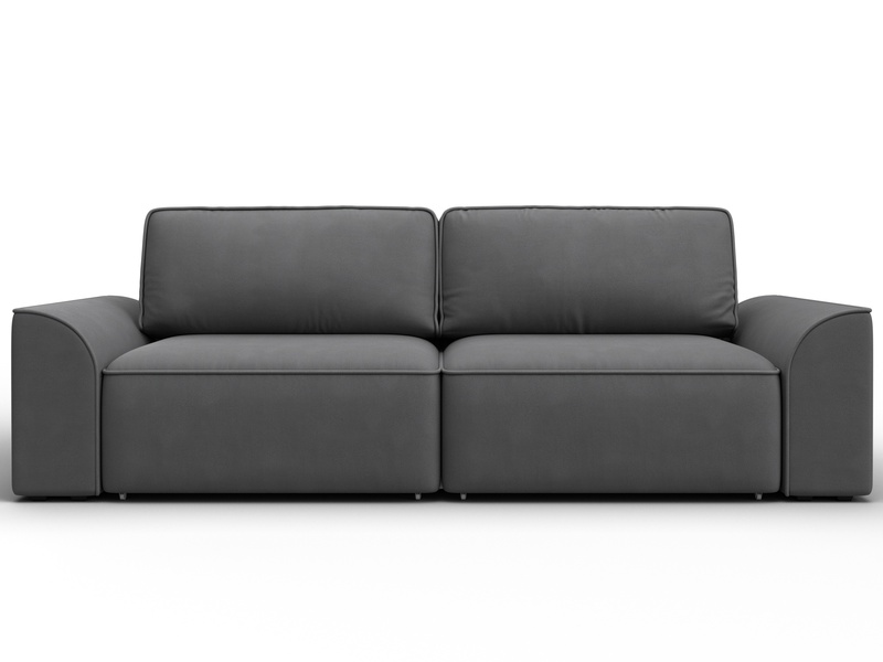 Диван прямой Лига-048 НПБ, Замша, JOLY 13 серый