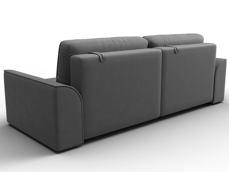 Диван прямой Лига-048 НПБ, Замша, JOLY 13 серый