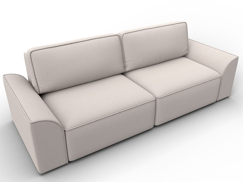 Диван прямой Лига-048 НПБ, Замша, JOLY 05 бежевый