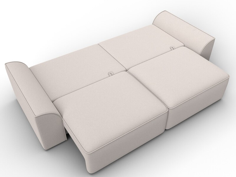 Диван прямой Лига-048 НПБ, Замша, JOLY 05 бежевый