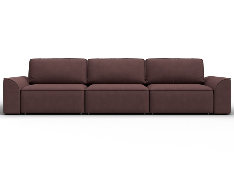 Диван прямой Лига-048 НПБ Лонг, Замша, JOLY 09 бордовый