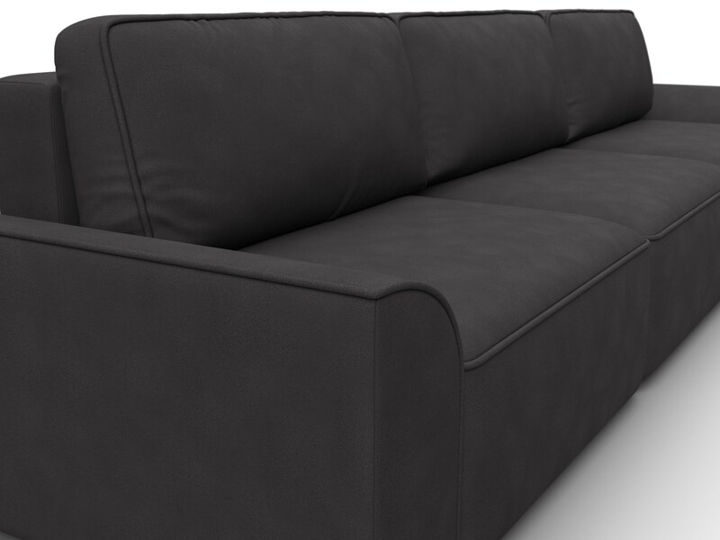 Диван прямой Лига-048 НПБ Лонг, Замша, JOLY 08 коричневый