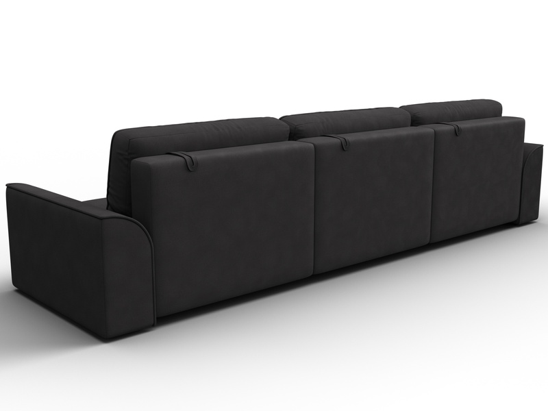 Диван прямой Лига-048 НПБ Лонг, Замша, JOLY 08 коричневый