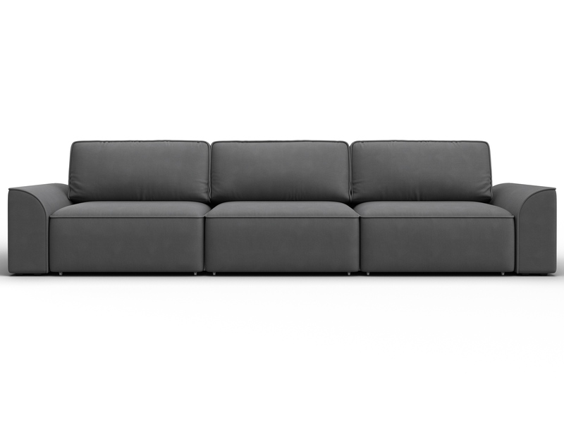 Диван прямой Лига-048 НПБ Лонг, Замша, JOLY 13 серый