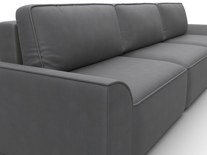 Диван прямой Лига-048 НПБ Лонг, Замша, JOLY 13 серый