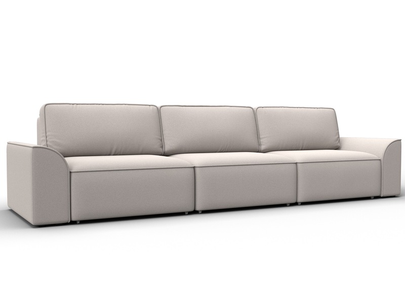 Диван прямой Лига-048 НПБ Лонг, Замша, JOLY 05 бежевый