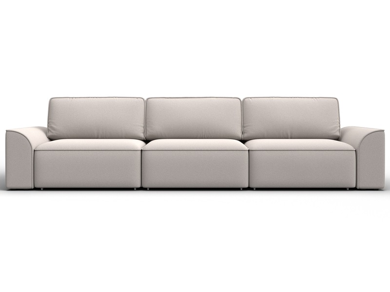 Диван прямой Лига-048 НПБ Лонг, Замша, JOLY 05 бежевый