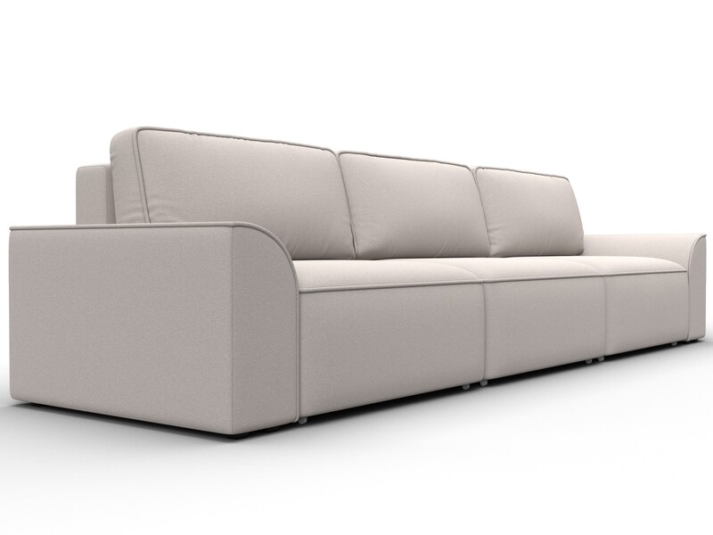 Диван прямой Лига-048 НПБ Лонг, Замша, JOLY 05 бежевый