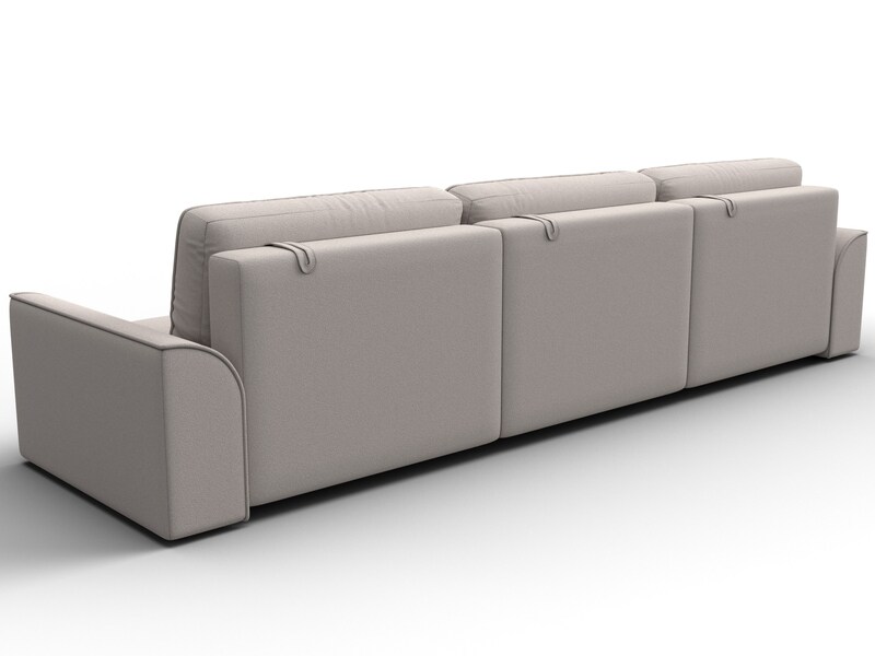 Диван прямой Лига-048 НПБ Лонг, Замша, JOLY 05 бежевый