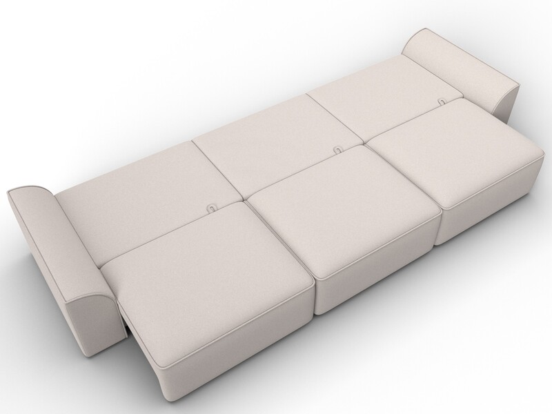 Диван прямой Лига-048 НПБ Лонг, Замша, JOLY 05 бежевый