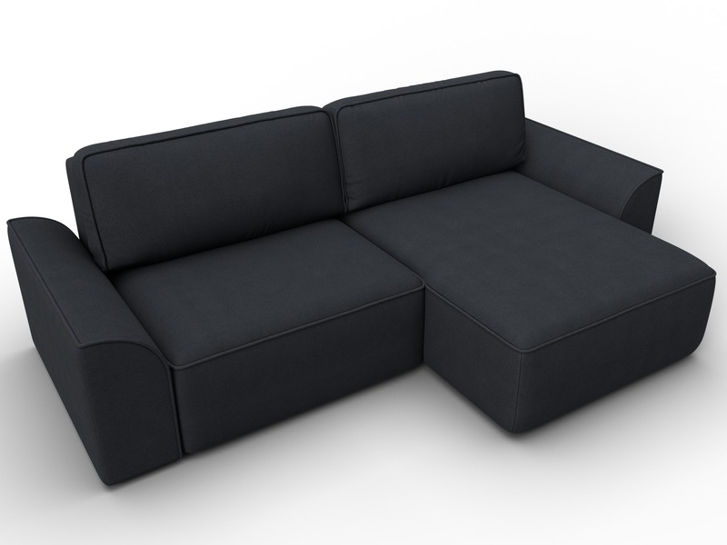 Диван угловой Лига-048 НПБ, Замша, JOLY 16 темно-серый