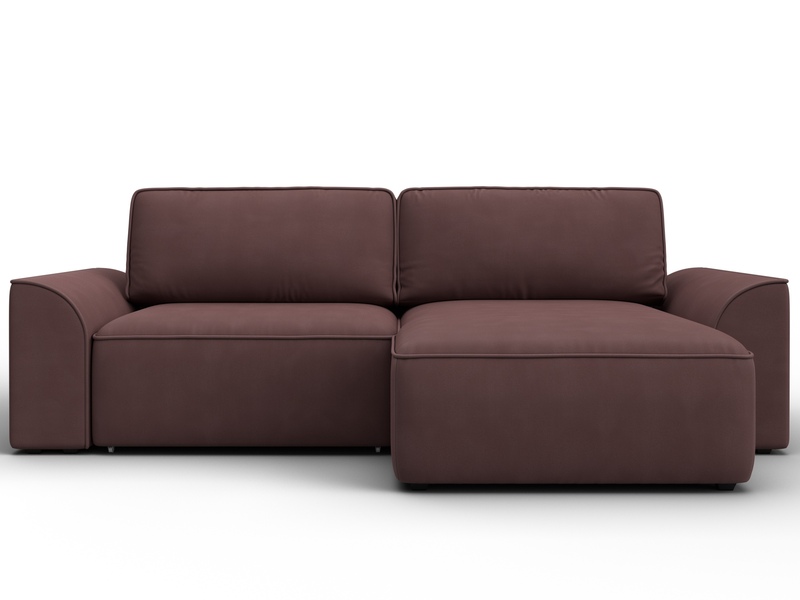 Диван угловой Лига-048 НПБ, Замша, JOLY 09 бордовый
