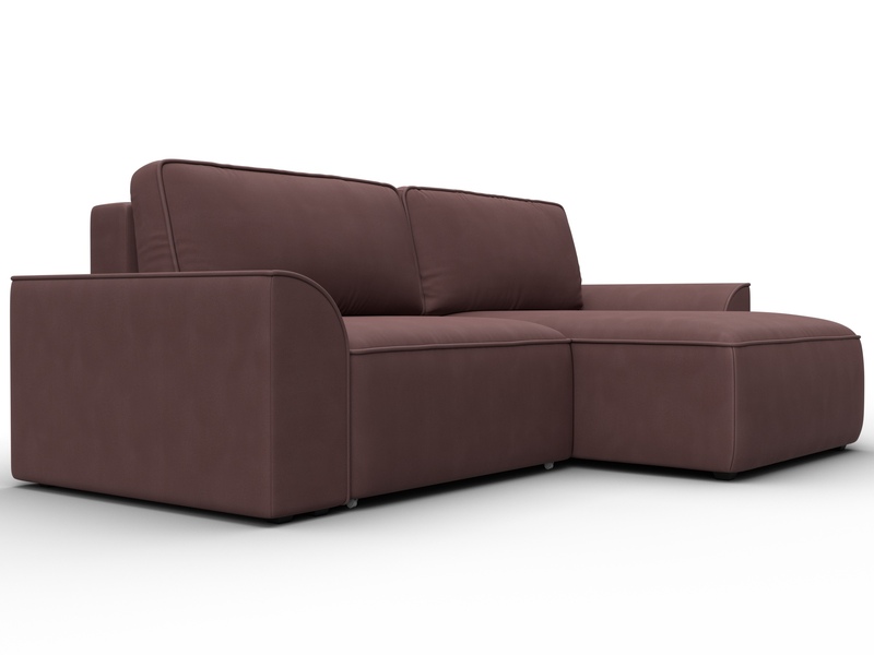 Диван угловой Лига-048 НПБ, Замша, JOLY 09 бордовый