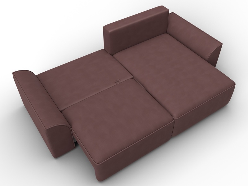 Диван угловой Лига-048 НПБ, Замша, JOLY 09 бордовый