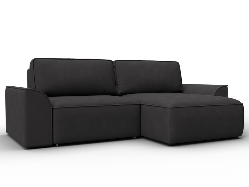 Диван угловой Лига-048 НПБ, Замша, JOLY 08 коричневый