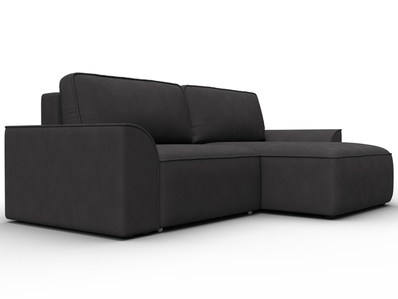 Диван угловой Лига-048 НПБ, Замша, JOLY 08 коричневый