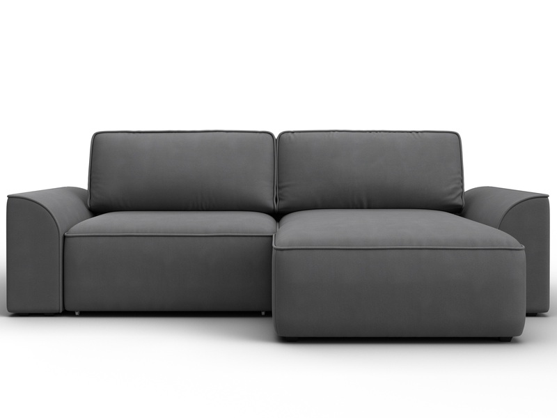 Диван угловой Лига-048 НПБ, Замша, JOLY 13 серый