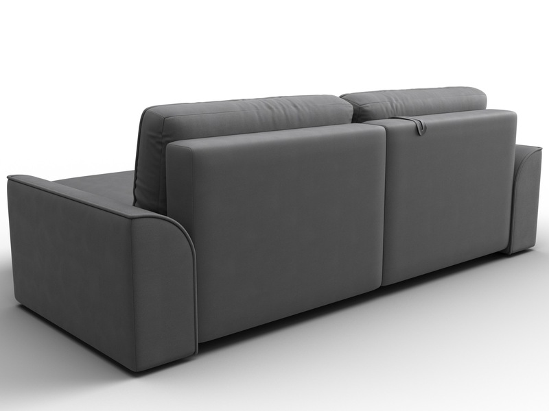 Диван угловой Лига-048 НПБ, Замша, JOLY 13 серый