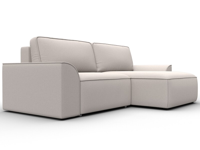 Диван угловой Лига-048 НПБ, Замша, JOLY 05 бежевый