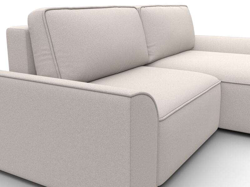 Диван угловой Лига-048 НПБ, Замша, JOLY 05 бежевый