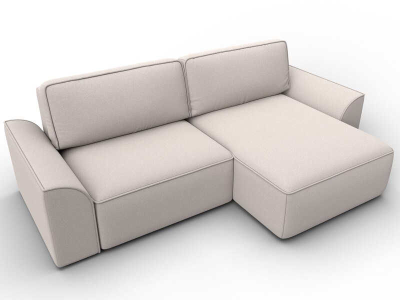 Диван угловой Лига-048 НПБ, Замша, JOLY 05 бежевый