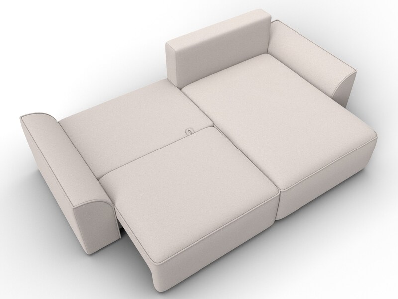 Диван угловой Лига-048 НПБ, Замша, JOLY 05 бежевый