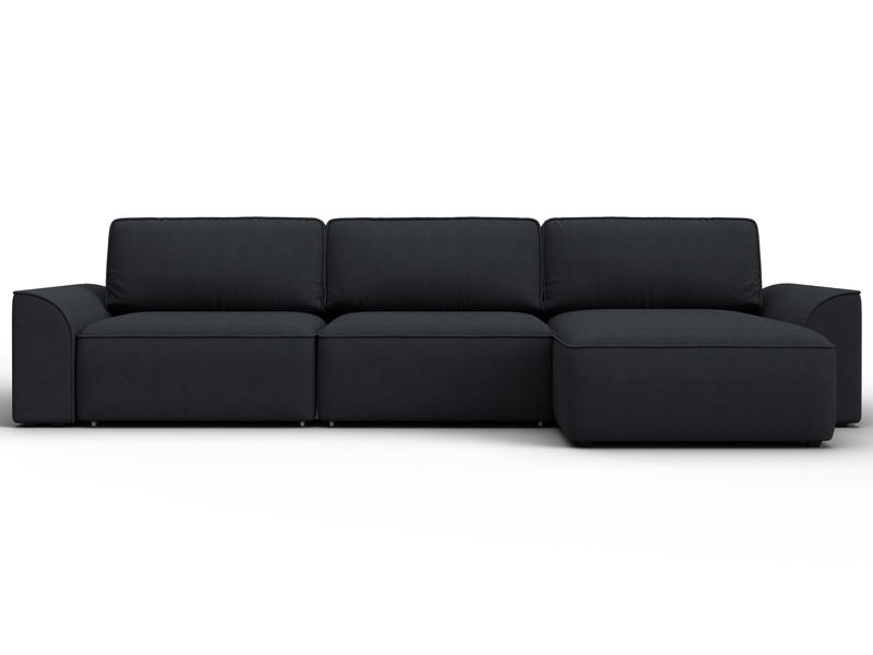 Диван угловой Лига-048 НПБ лонг, Замша, JOLY 16 темно-серый