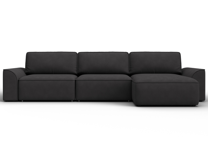 Диван угловой Лига-048 НПБ лонг, Замша, JOLY 08 коричневый