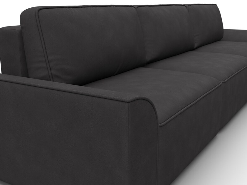 Диван угловой Лига-048 НПБ лонг, Замша, JOLY 08 коричневый