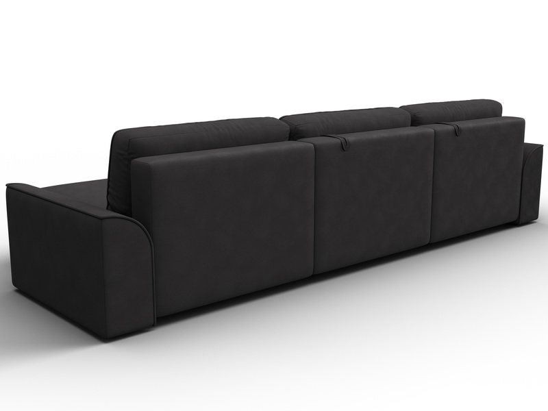 Диван угловой Лига-048 НПБ лонг, Замша, JOLY 08 коричневый