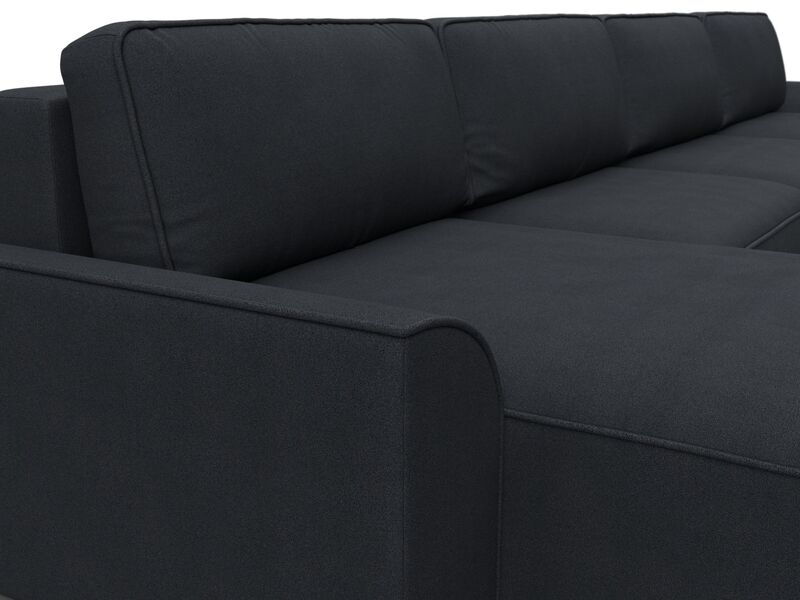 Диван П-образный Лига-048 НПБ лонг, Замша, JOLY 16 темно-серый