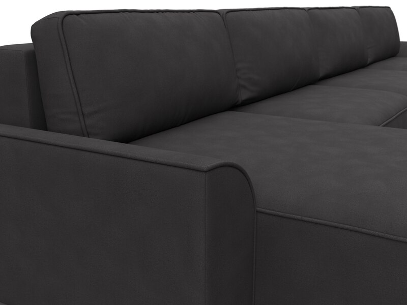 Диван П-образный Лига-048 НПБ лонг, Замша, JOLY 08 коричневый