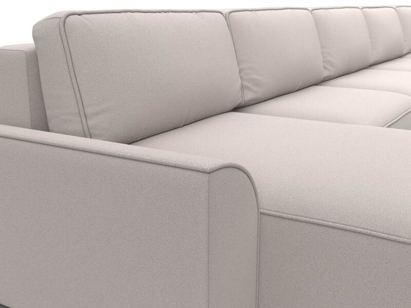 Диван П-образный Лига-048 НПБ МегаЛонг, Замша, JOLY 05 бежевый