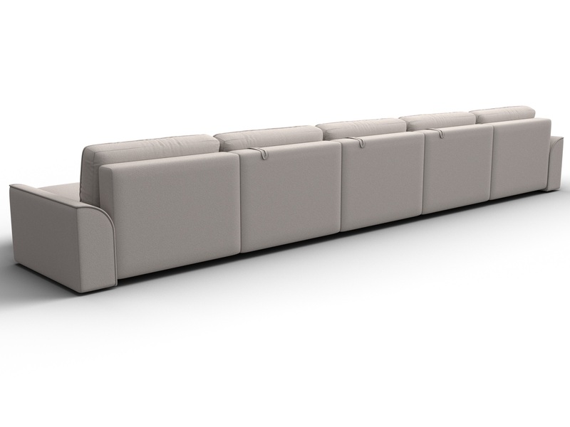 Диван П-образный Лига-048 НПБ МегаЛонг, Замша, JOLY 05 бежевый