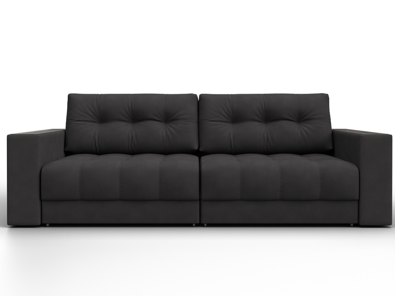 Диван прямой с декором Лига-049 НПБ, Замша, JOLY 08 коричневый